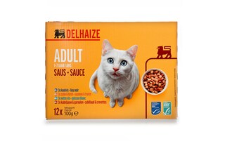 Delhaize | Aliment chat | Sauce | Adult | Mix poisson 12 x 100 gr