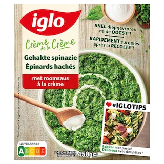Iglo | Crème de la Crème | Gehakte spinazie | Room 