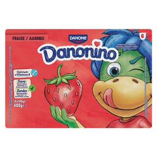 Danonino | Fromage frais | Fraise | Maxi 6 x 100 gr