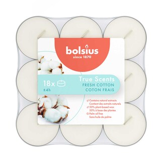 Bolsius | 18ct | Geurtheelicht | Fresh cotton 18 st