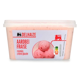 Delhaize | Roomijs | Aardbei 