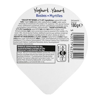 Delhaize | Yaourt | Entier | Myrtille 180 gr