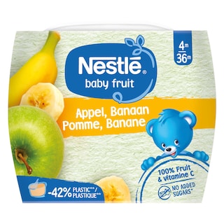 Nestlé | Baby Fruit | Fruit | Banane Pomme | Bébé | 4 mois 