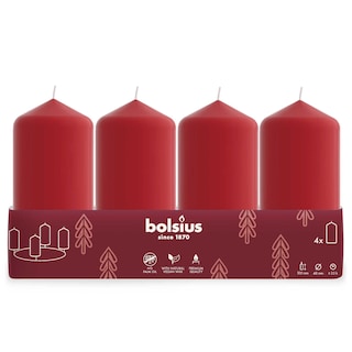 Bolsius | Kaarsen | 100/48 | Rood 