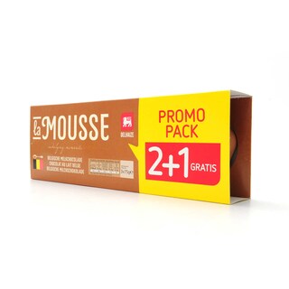 Delhaize | Mousse | Belgische melkchocolade | 2+1 gratis 