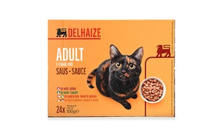 Delhaize | Aliment chat | Pouch | Adulte | Viande/poisson 