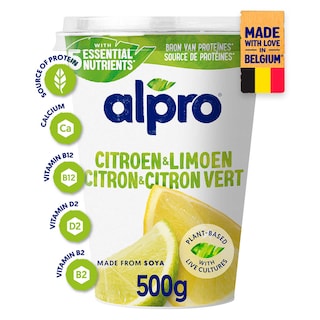 Alpro | Citron-citron vert | Alternative végétale au yaourt 500 gr