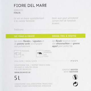 ITALIA - VINO DA TAVOLA | 5L Fiore del mare wit 