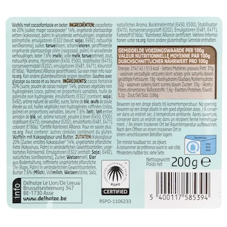 Delhaize | Wafels | Zacht | Chocolade 200 gr