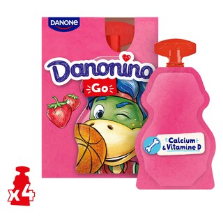 Danonino | Fruityoghurt | Aardbei 4 x 70 gr