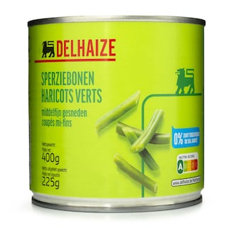 Delhaize | Middelfijne versneden sperziebonen| Zond.zout 225 gr