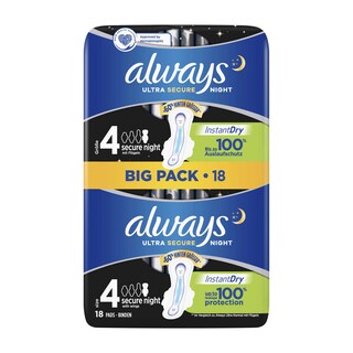 Always | Ultra | Serviettes hygiéniques | Ultra normal | Nuit | Protection 
