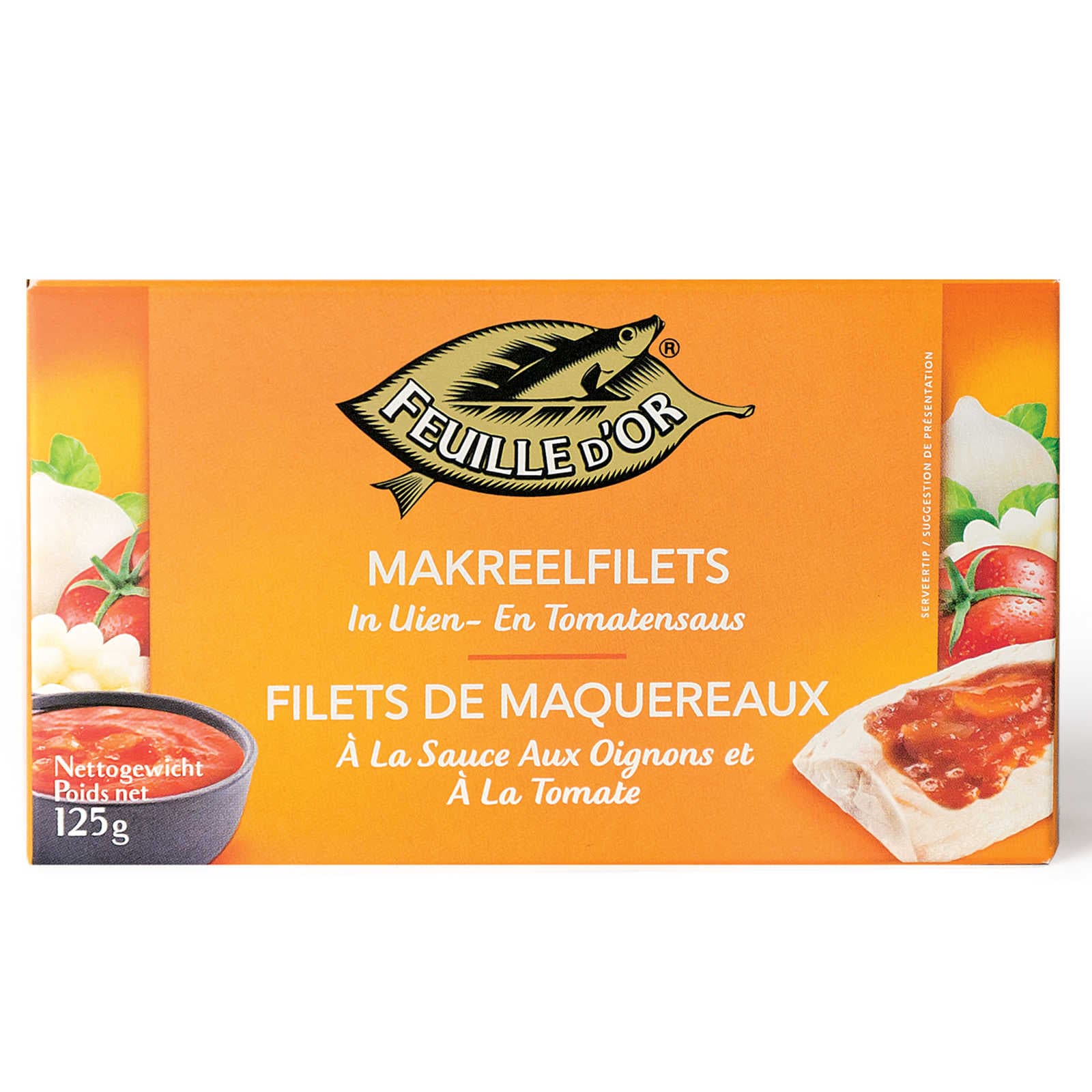 Feuille d'Or Makreel | Filets | Tomaten-Uiensaus