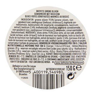 Delhaize | Olijven Queen basilicum 