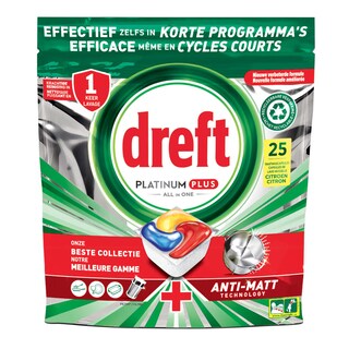 Dreft | Platinum + | 25 Vaatwascapsules | ADW | Platinum + Citroen 