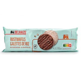 Delhaize | Galettes de riz | Chocolat au lait 