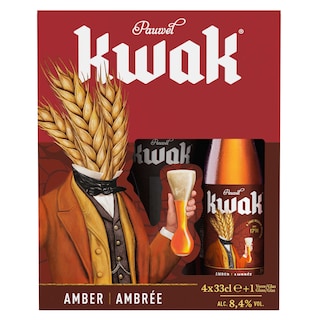 Kwak | Bière Ambrée | 8,4% Alc. | Giftpack + verre 