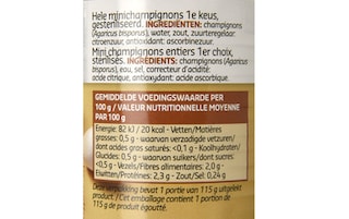 Delhaize | Champignons | Entiers | Mini 