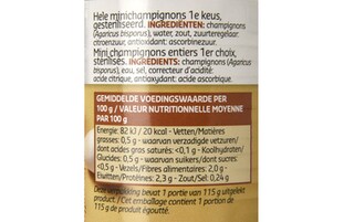 Delhaize | Champignons | Hele | Mini 115 gr