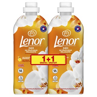 Lenor | Adoucissant | Liquide | Ambre & Orchidée | 1+1 2 x 1,155 l