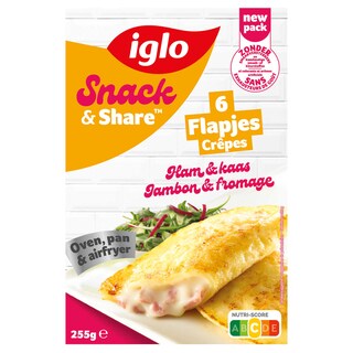 Iglo | Snack & Share | Crêpes | Jambon | Fromage 255 gr