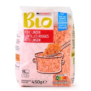Delhaize | Bio | Lentilles | Rouge | Bio 