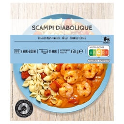 Delhaize | Scampis | Diabolique | Pâtes 