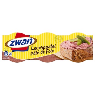Zwan | Zwan | Paté de foie | Charcuterie | Conserve de viande | 3x43g 