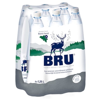 Bru | Eau minérale |Finement pétillante  naturelle | rPET 