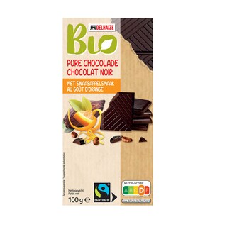 Delhaize | Bio | Chocolat | Noir | Orange | Bio | Fairtrade 
