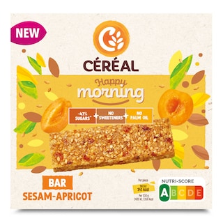 Céréal | Graanreep | Sesam-Abrikoos | Laag in suiker 