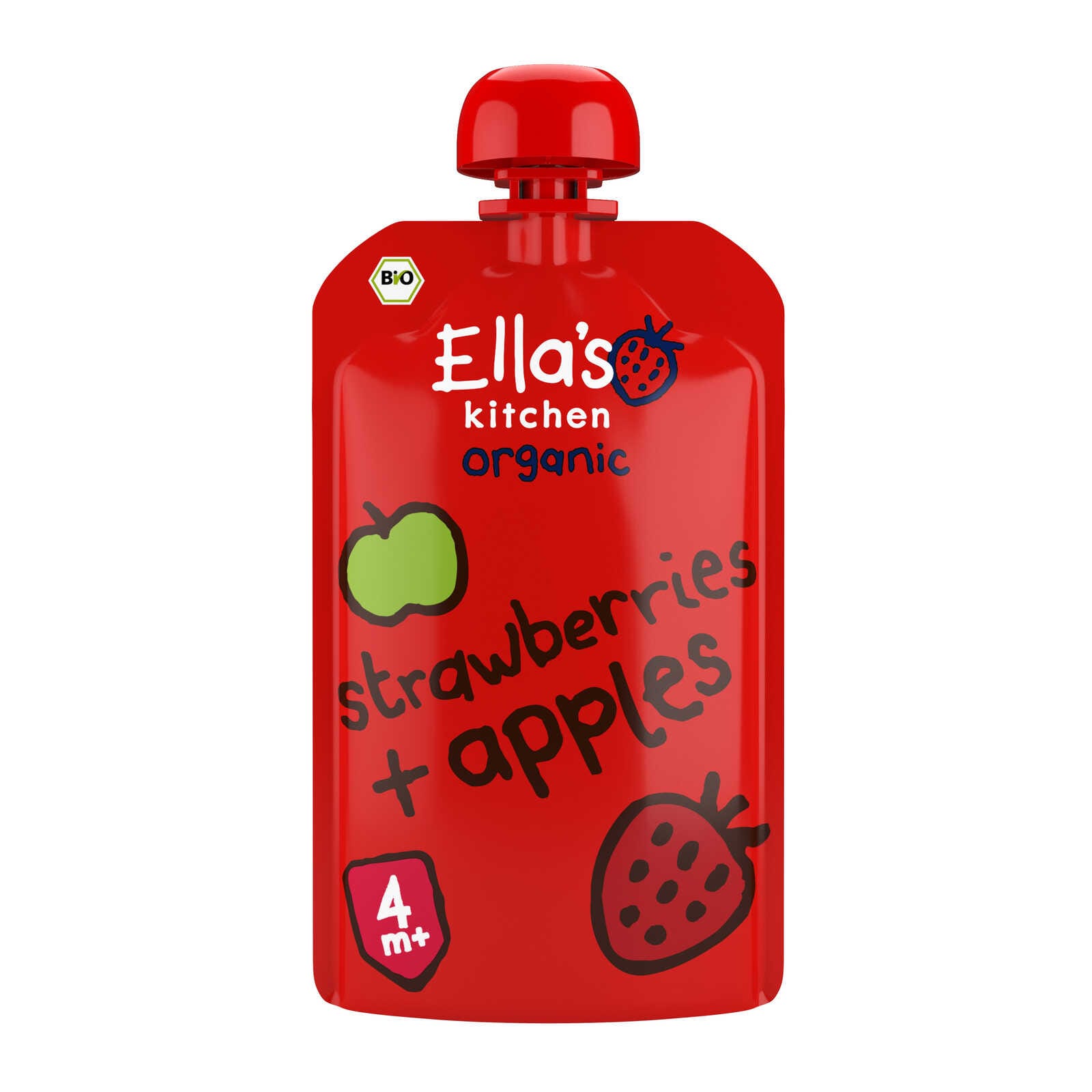 Ella's Kitchen Knijpzakje | Aardbei Appel | 4M | Bio