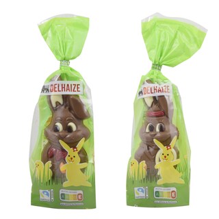 Delhaize | Lièvre | Lait | Muticolor | Pâques FSI MB | fairtrade 100 gr