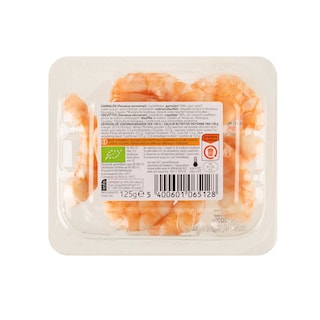 Delhaize | Bio | Scampi's | Gekookt | Met staart | Bio 