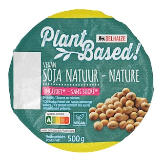 Delhaize | Plant-Based | Yoghourt | Soja | Naturel | Ongezoet 500 gr