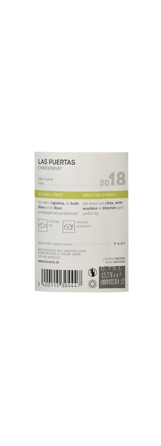Chili | Central Valley | Las Puertas Chardonnay 2018 