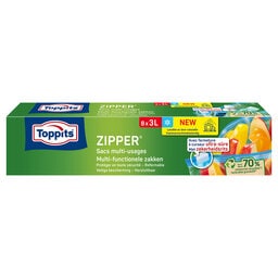 Toppits | Huishoudzakken | Zipper | 3l 