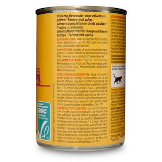 Delhaize | Aliment chat | Terrine | Saumon 