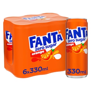 Fanta | Zero Sugar | Orange | Canette 6 x 33 cl