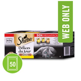 Sheba | Kattenvoeding | Saus | Gevogelte 50 x 50 gr