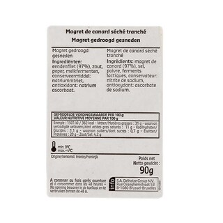 Delhaize | Magret | Canard | Séché 90 gr