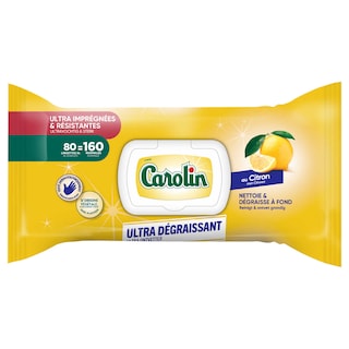 Carolin | Lingettes Nettoyantes | Ulta dégraissant 80 pc