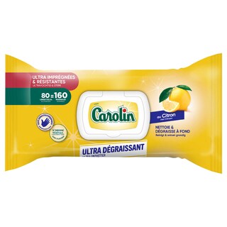 Carolin | Lingettes Nettoyantes | Ulta dégraissant 80 pc