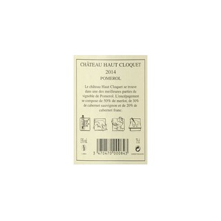 FR BORDEAUX POMEROL | Château Haut Cloquet 2014 Rouge 