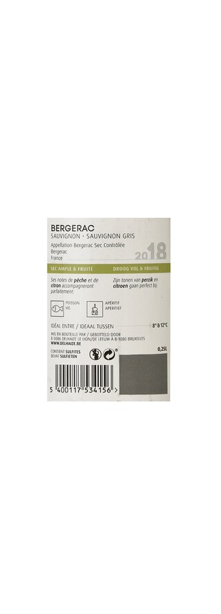France - Frankrijk | Sud-Ouest - Bergerac | Bergerac Blanc Sec 2018 