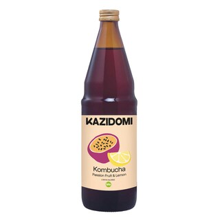 Kazidomi | Kombucha | Fruit de la passion & citron | Bio 75 cl