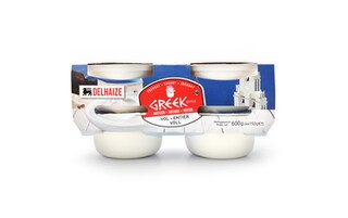 Delhaize | Yoghurt | Griekse stijl | Vol | Natuur 4 x 150 gr