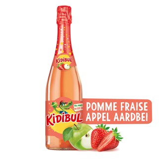 Kidibul | Sap | Appel-Aardbei | Bruisend | Glas 75 cl