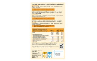 Delhaize | Fruitsticks | Mango | Passie 4 x 6,5 cl