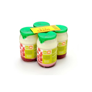 Delhaize | Bio | Framboos | Magere yoghurt | 3+1 gratis|  Bio 
